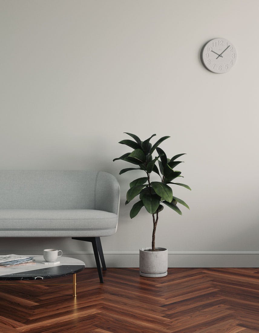 Living room scene decorated with Lick Grey 01 paint
