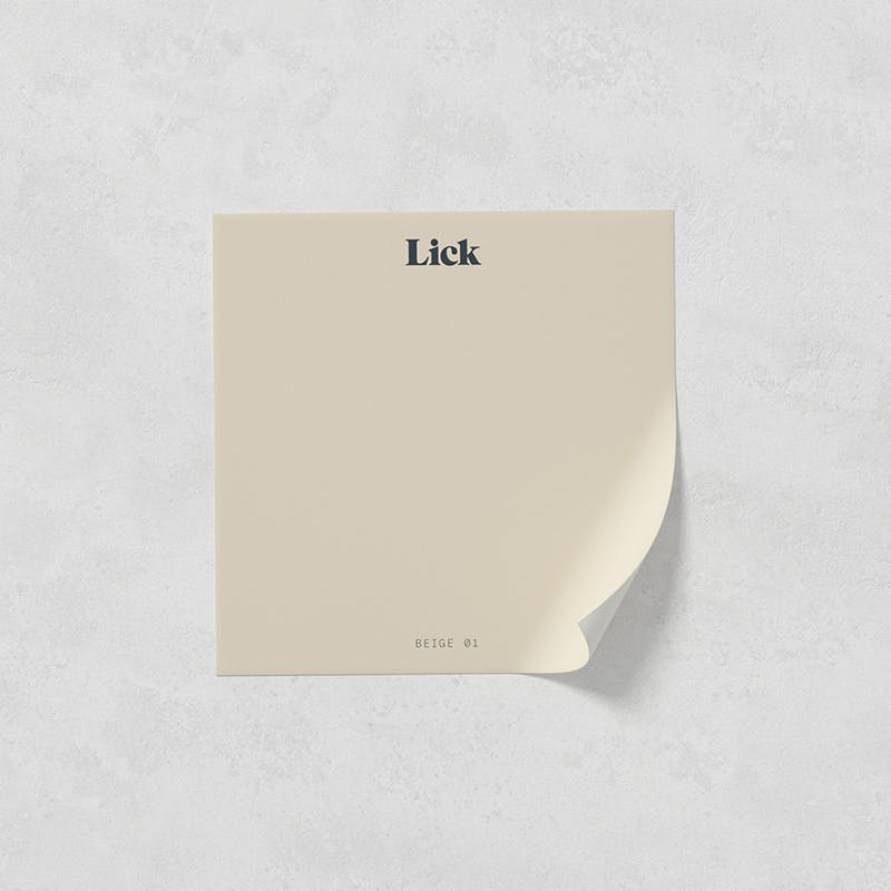 Lick peel and stick paint sample in Beige 01