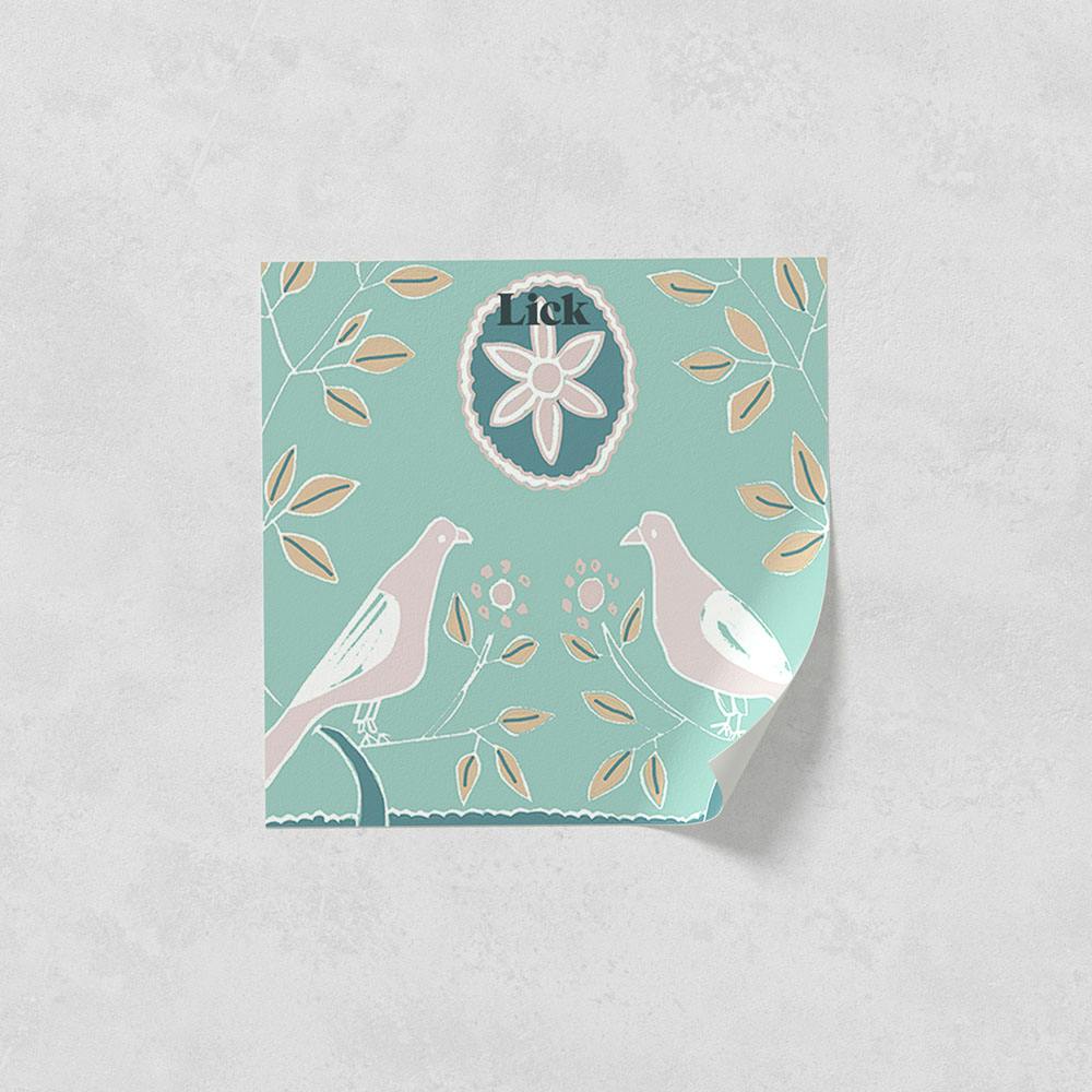 Lick peel and stick wallpaper sample in Dove 02