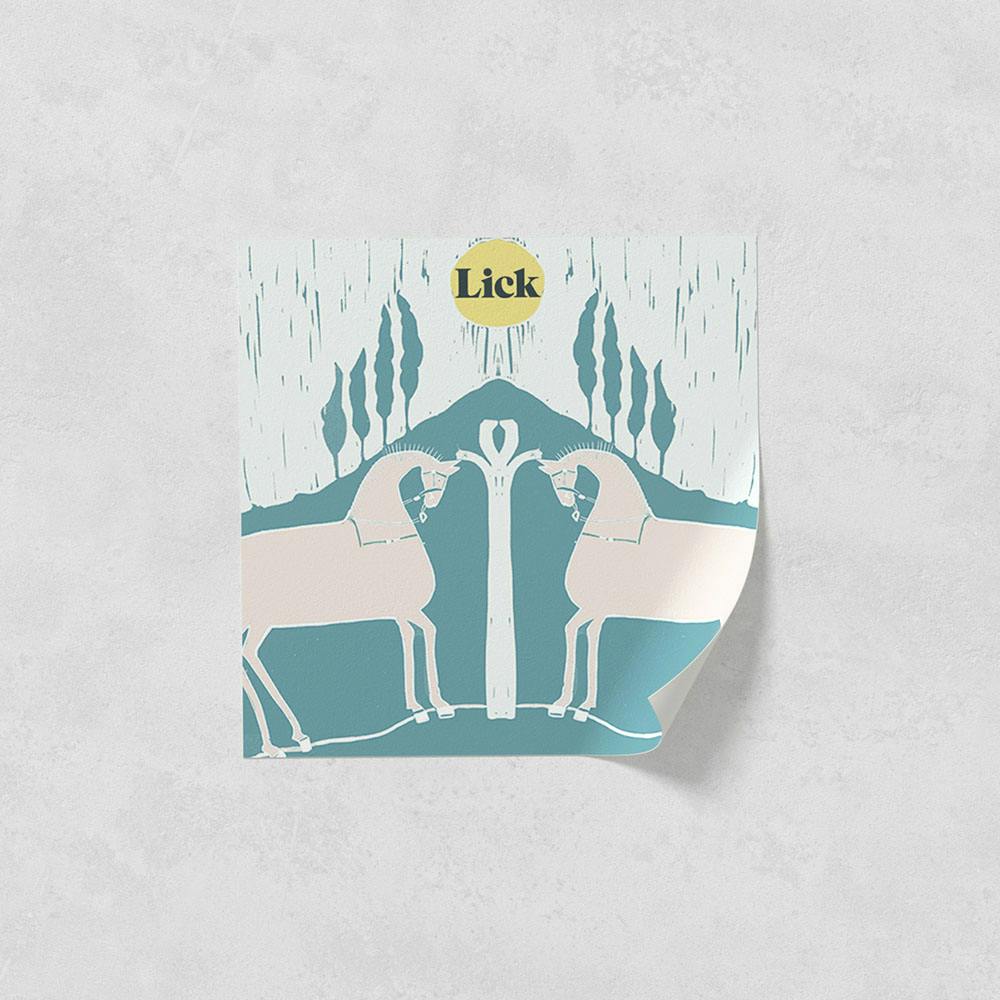 Lick peel and stick wallpaper sample in Western 01