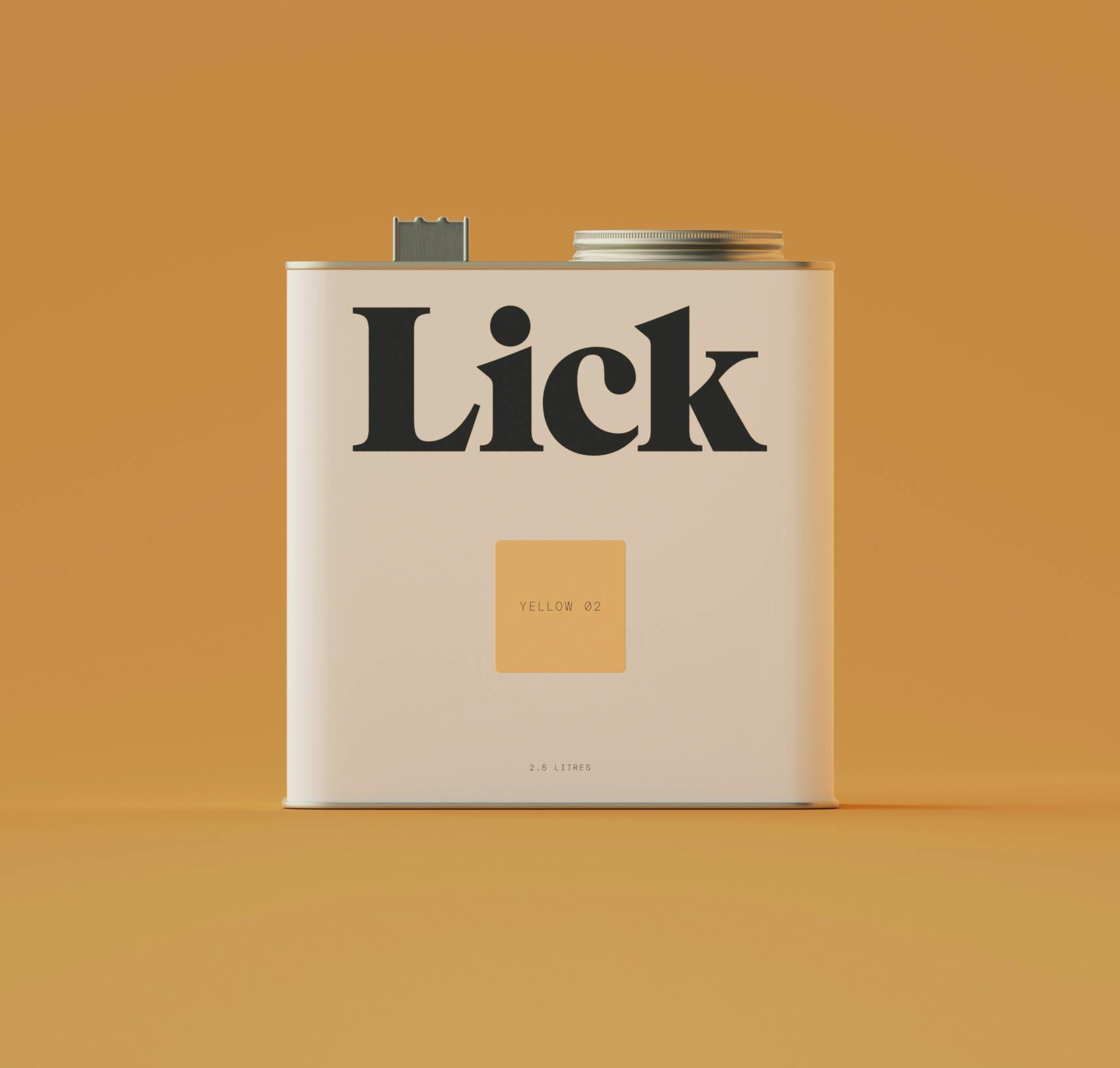 Lick Yellow 02 Paint 2.5L Tin