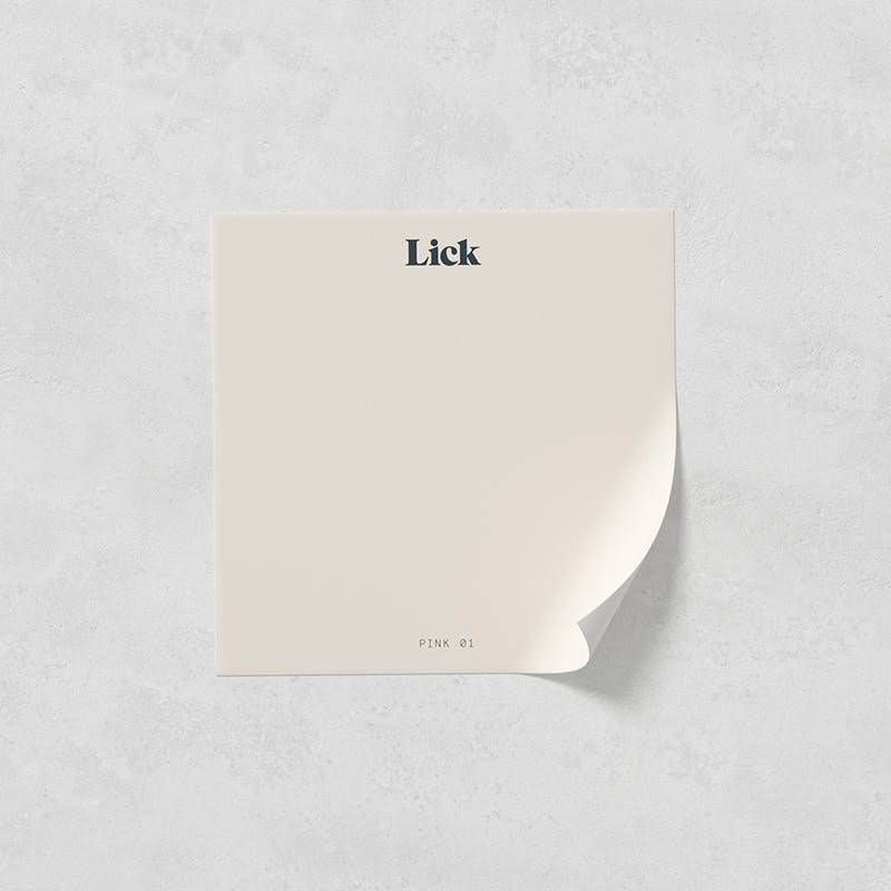 Lick peel and stick paint sample in Pink 01
