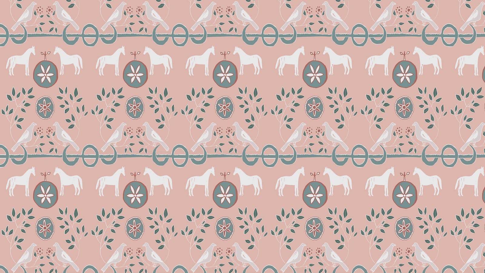 Lick x Annika Reed Dove 01 kid's pink dove wallpaper