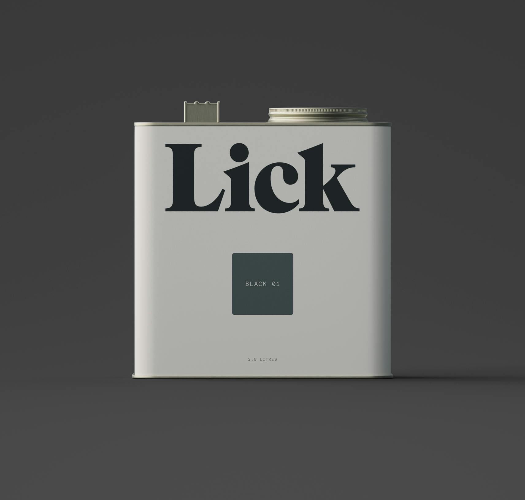 Lick Black 01 Paint 2.5L Tin