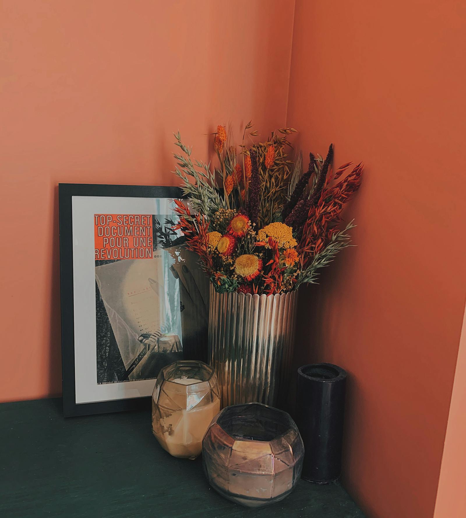 Flowers with Red 02 painted walls