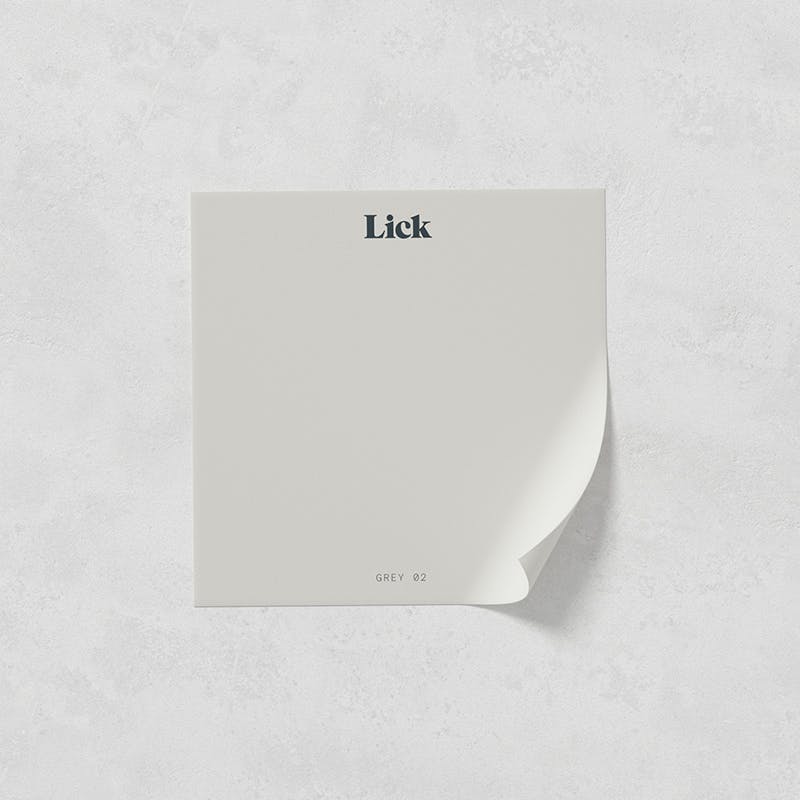 Lick peel and stick paint sample in Grey 02
