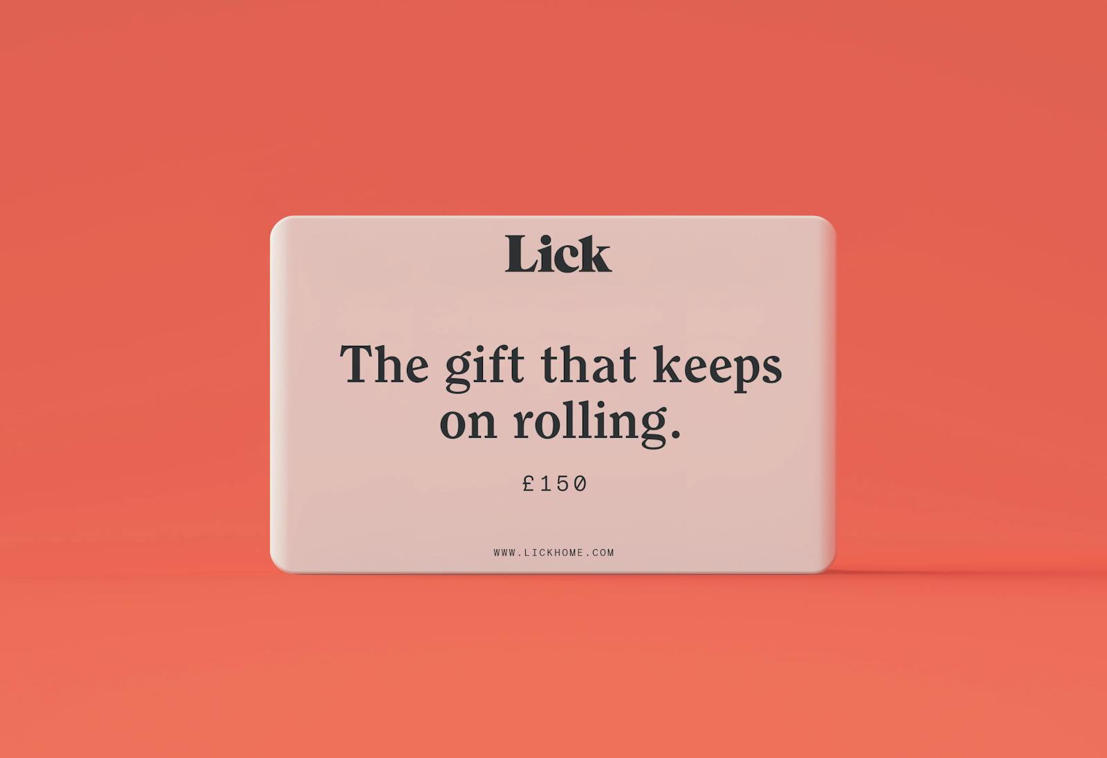 Lick e-gift card £150