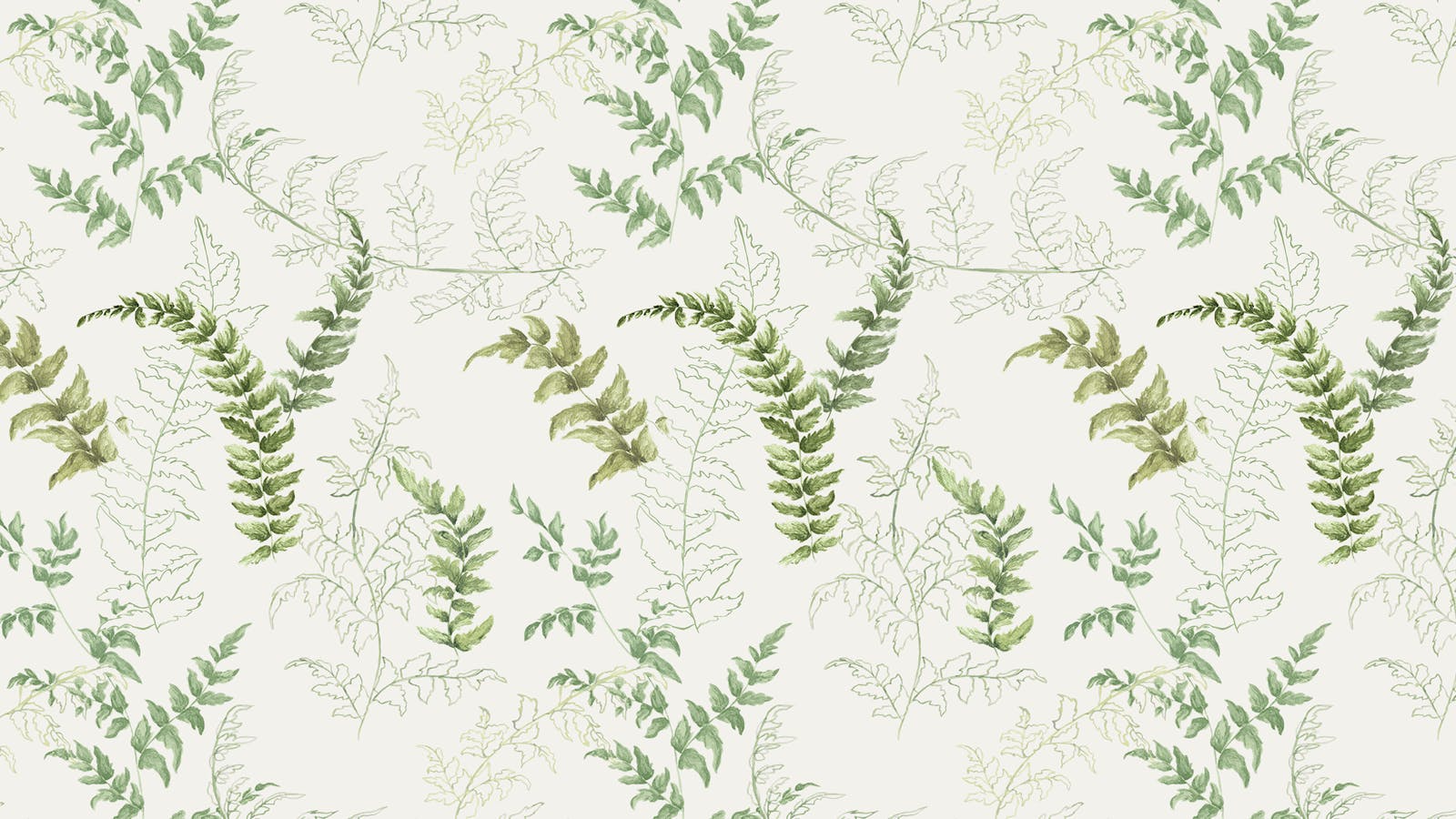 Lick x Jenna Hewitt Fern 01 green botanical wallpaper