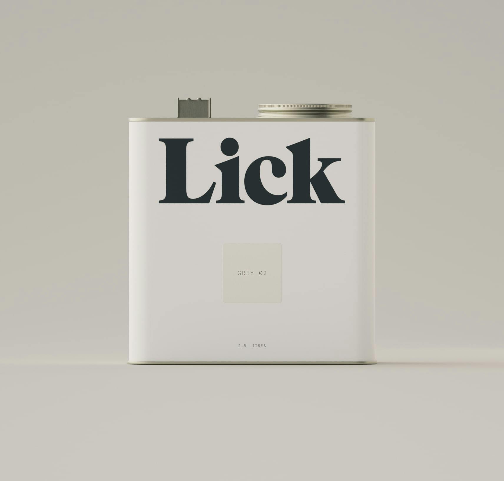 Lick Grey 02 02 Paint 2.5L Tin