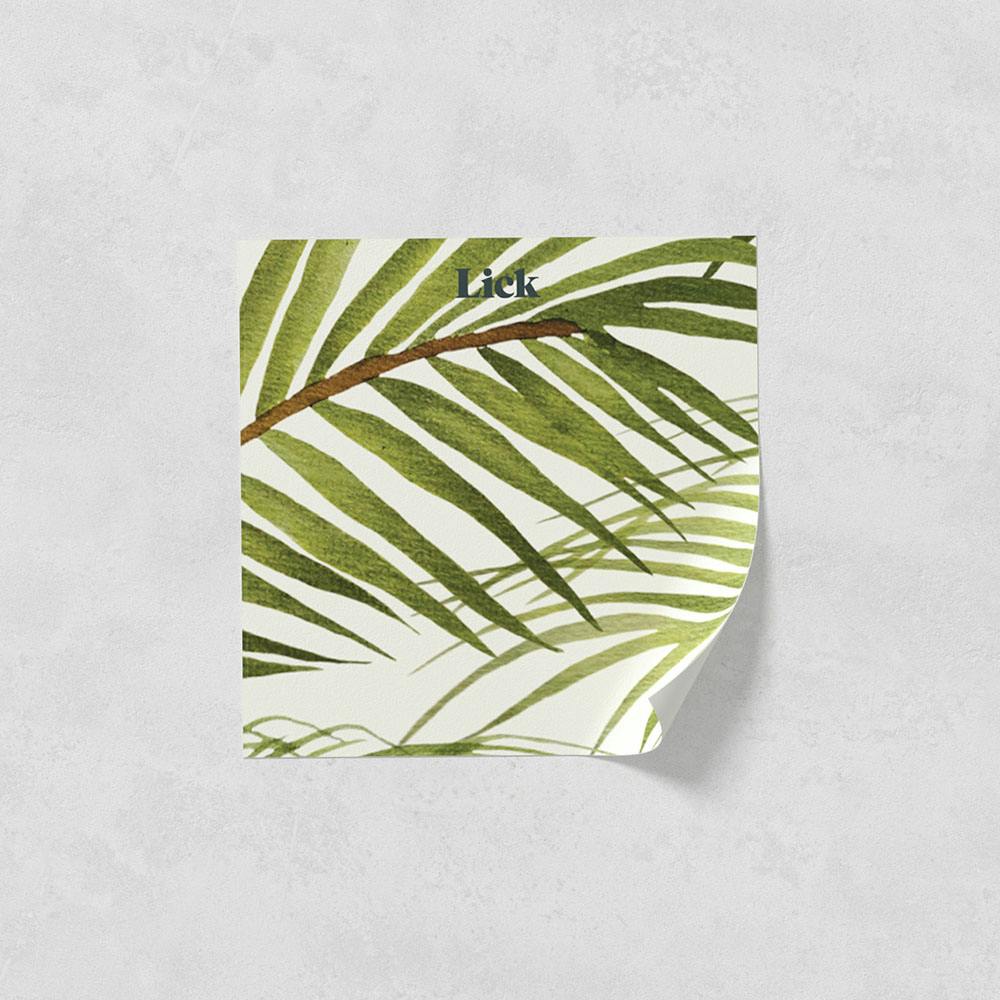 Lick peel and stick wallpaper sample in Jungle 03