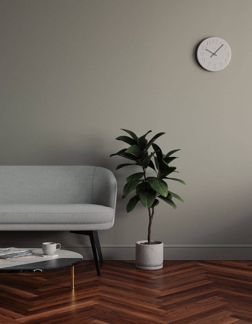 Living room scene decorated with Lick Grey 05 paint