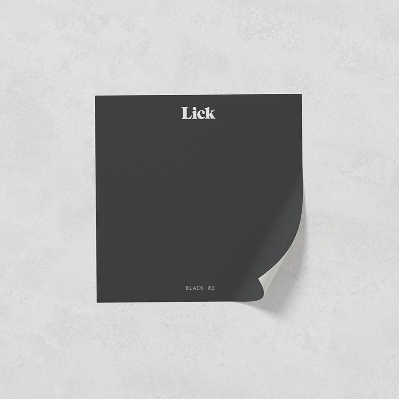 Lick peel and stick paint sample in Black 02
