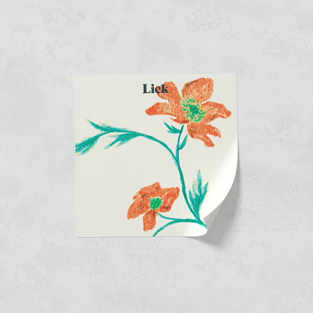 Lick peel and stick wallpaper sample in Anemone 02