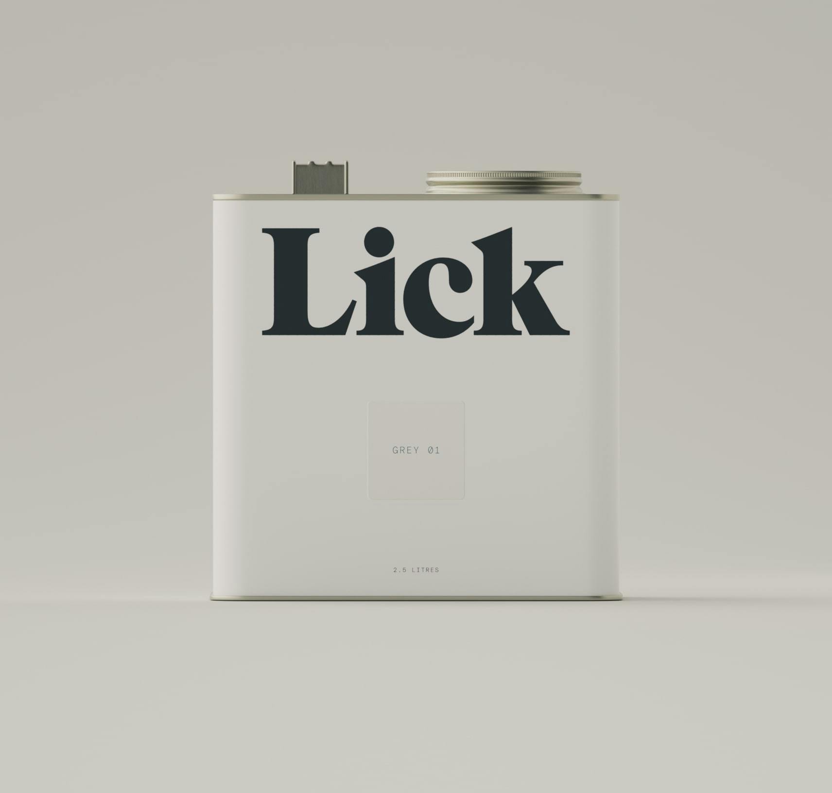 Lick Grey 01 Paint 2.5L Tin