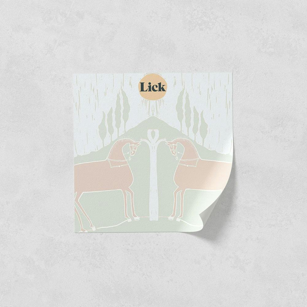 Lick peel and stick wallpaper sample in Western 02