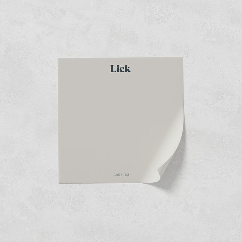 Lick peel and stick paint sample in Grey 03