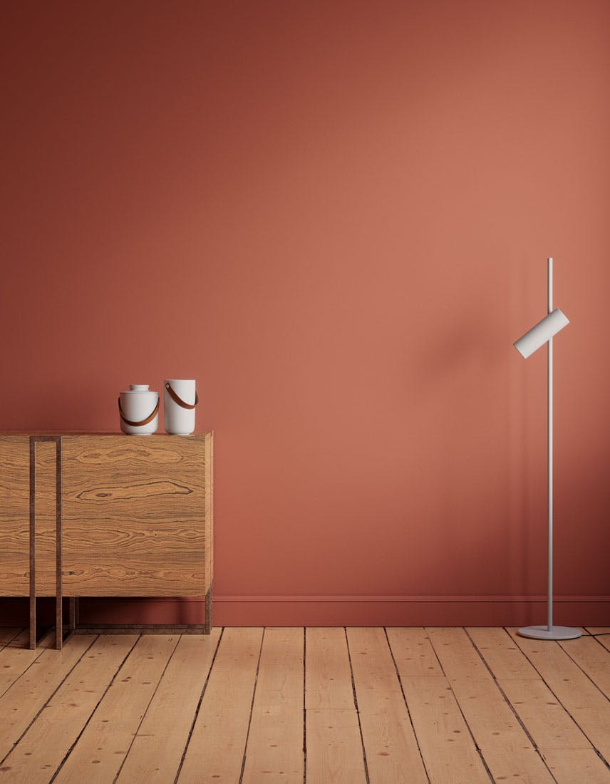 Kitchen scene decorated with Lick Red 01 paint