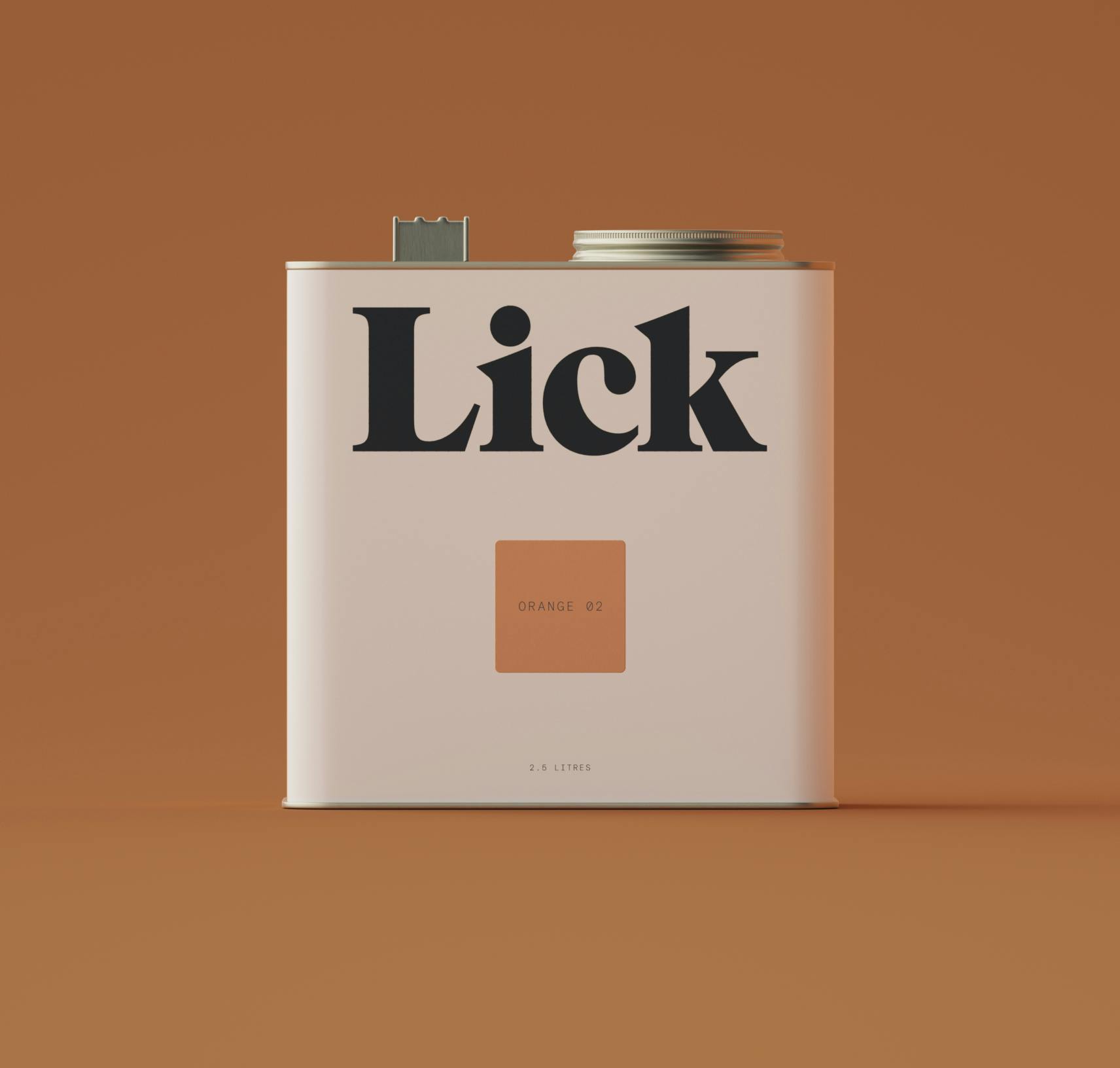 Lick Orange 02 Paint 2.5L Tin