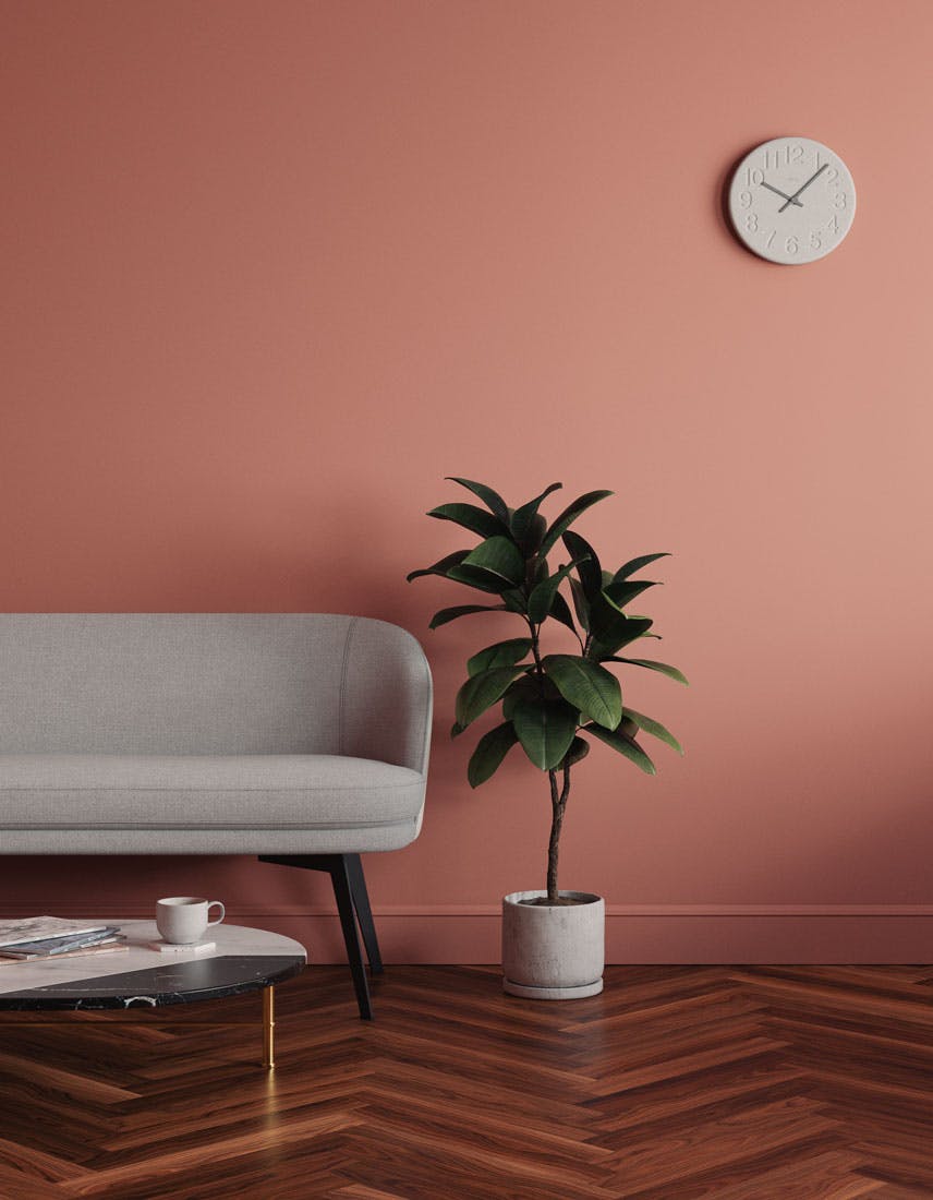 Living room scene decorated with Lick Red 03 paint