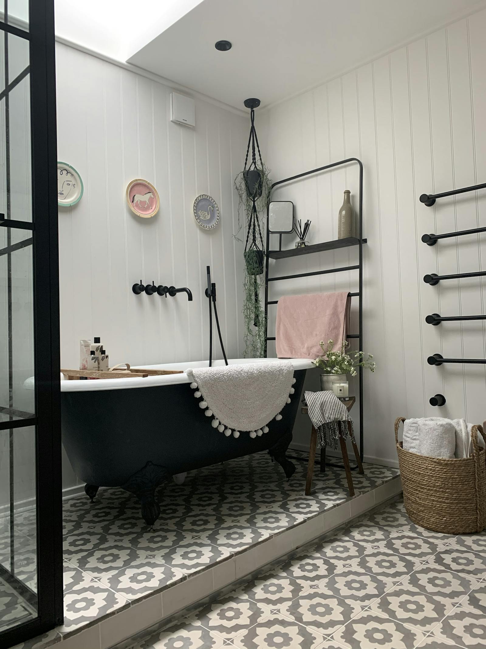 Vintage bathroom with bath