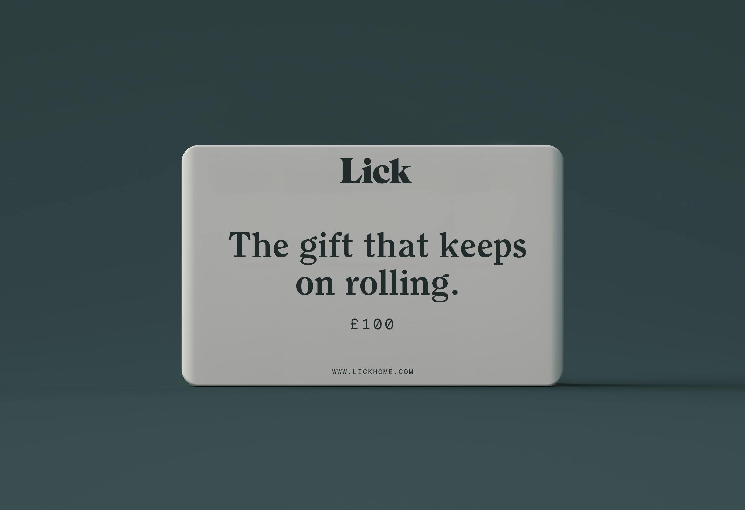 Lick e-gift card £100