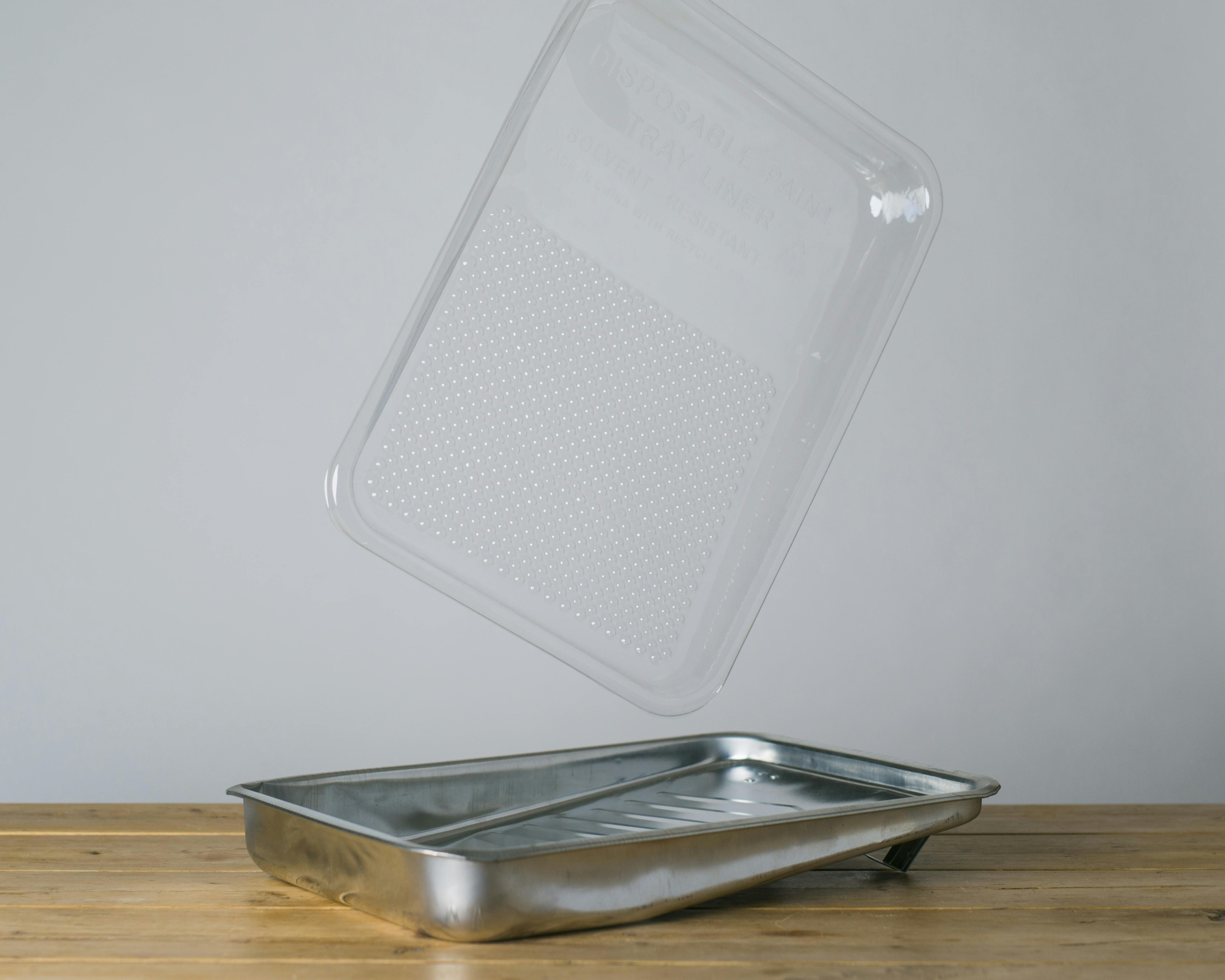 9inch Lick Metal Tray and plastic protector