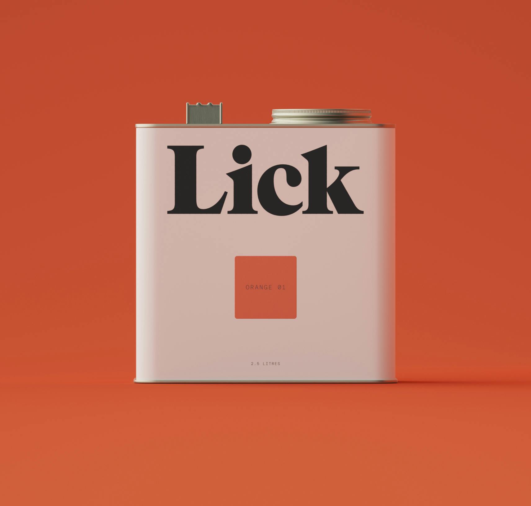 Lick Orange 01 Paint 2.5L Tin