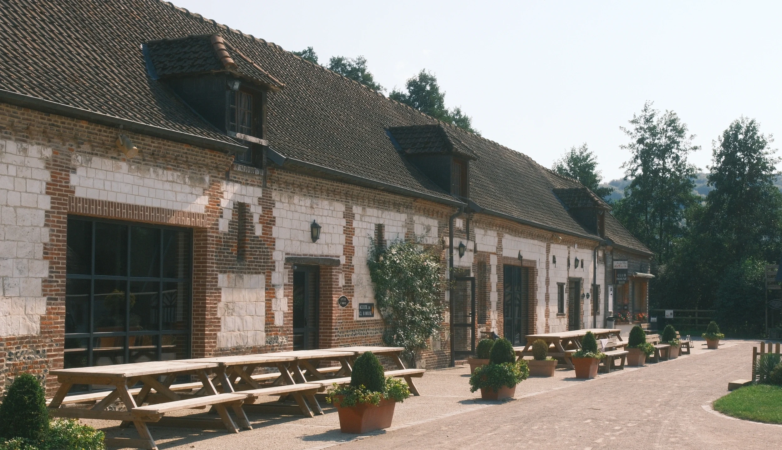 Facade of the Abbaye Cottage at the LieuDieu estate near the Bay of Somme