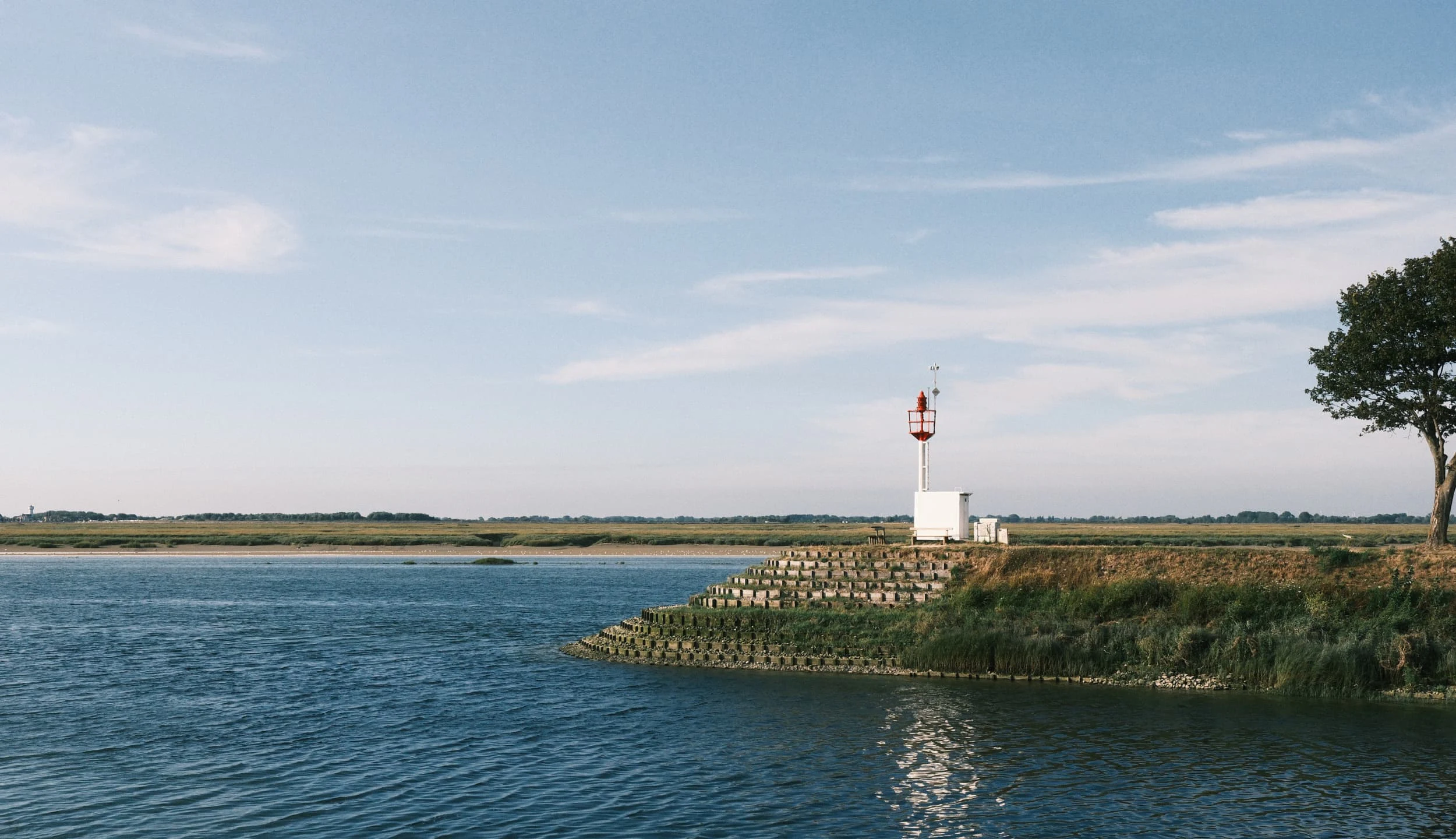 Entrée de l'embouchure de la baie de somme côté de Saint Valery