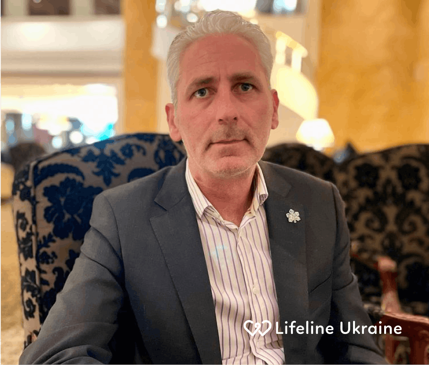 In the picture - Paul Niland, founder of Lifeline Ukraine