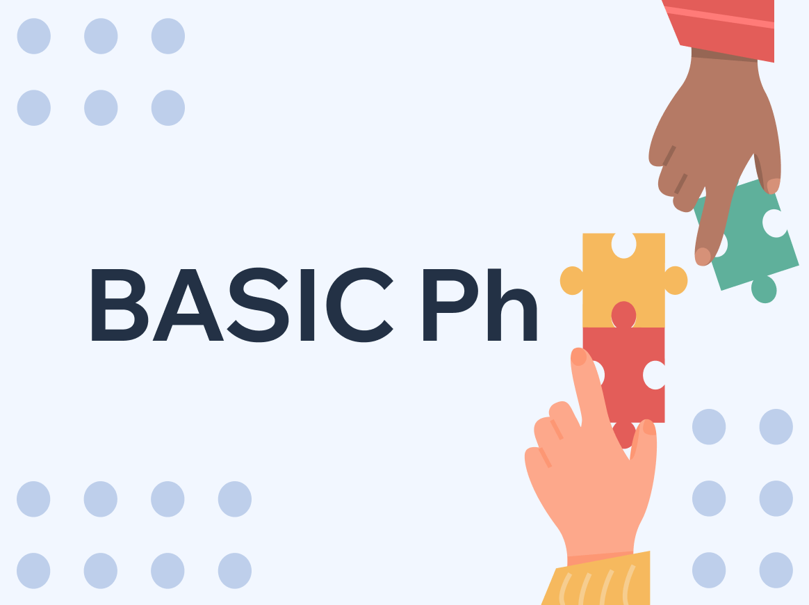 На зображенні - дві руки складають пазли і напис "Basic Ph"