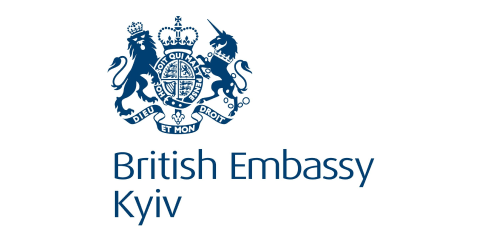 На зображенні - логотип British Embassy Kyiv