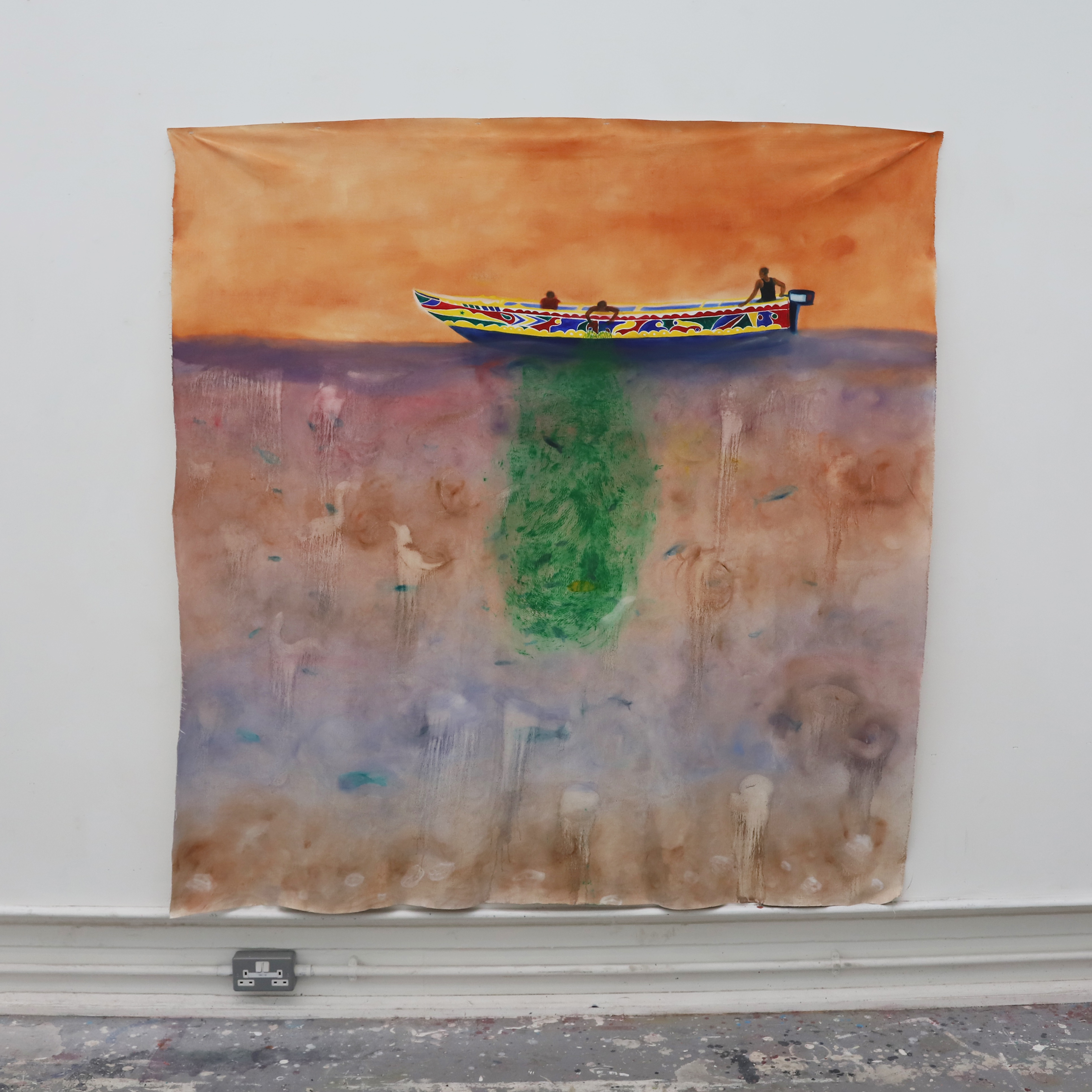 Khadija Cecile Niang, Pleine Mer, 2025, Oil on canvas © Khadija Cecile Niang