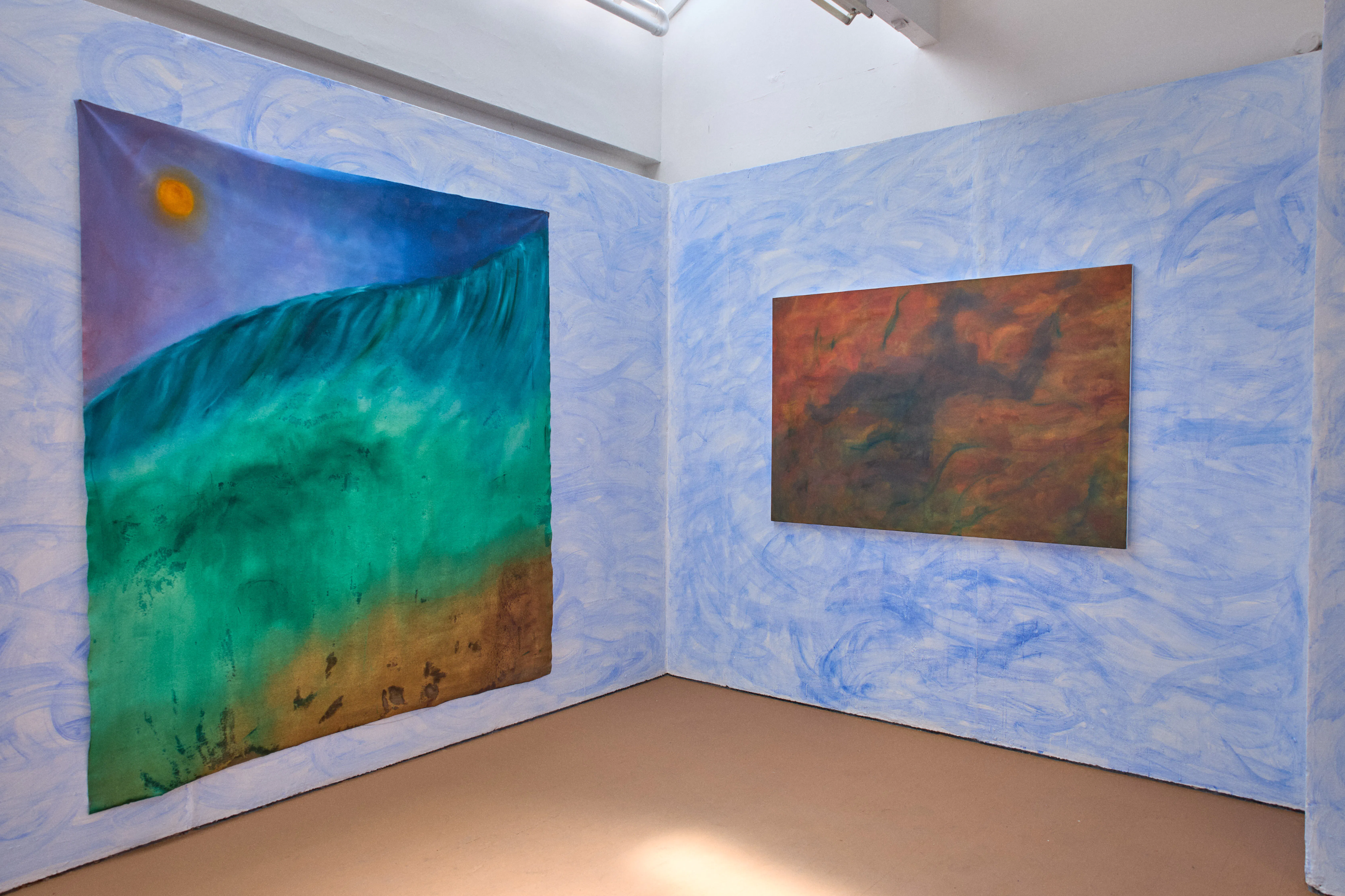 Installation view of Guedj Amoul Banxass (The Sea Has No Branches), 2025, Slade School of Fine Art Degree Show © Khadija Cecile Niang. Photography: Cassian Gray.