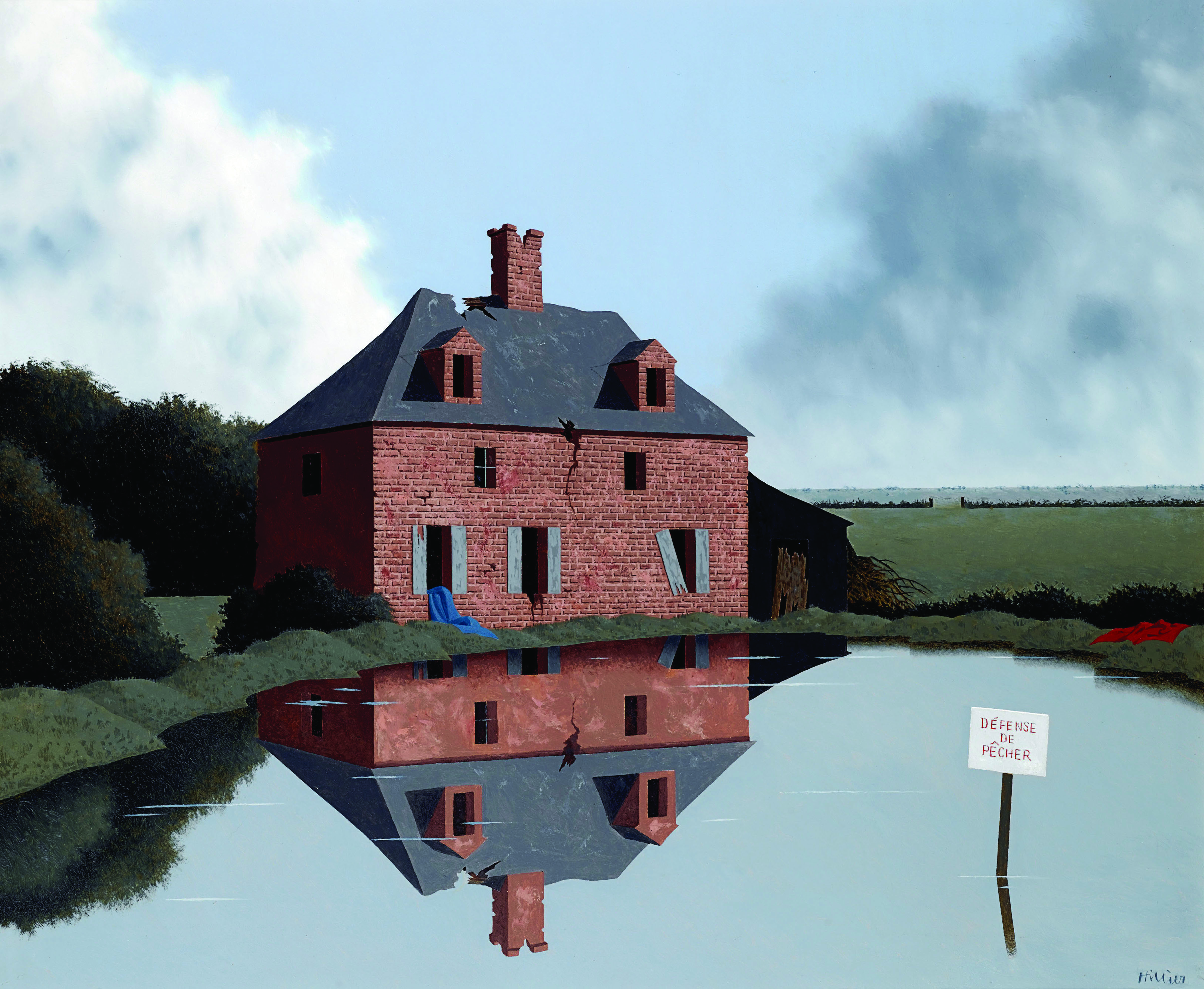 Tristram Hillier (1905-1983) Une ferme abandonnée en Mayenne, 1981 Oil on canvas Image courtesy of The Ingram Collection © The Estate of Tristram Hillier. All Rights Reserved 2025 Bridgeman Images