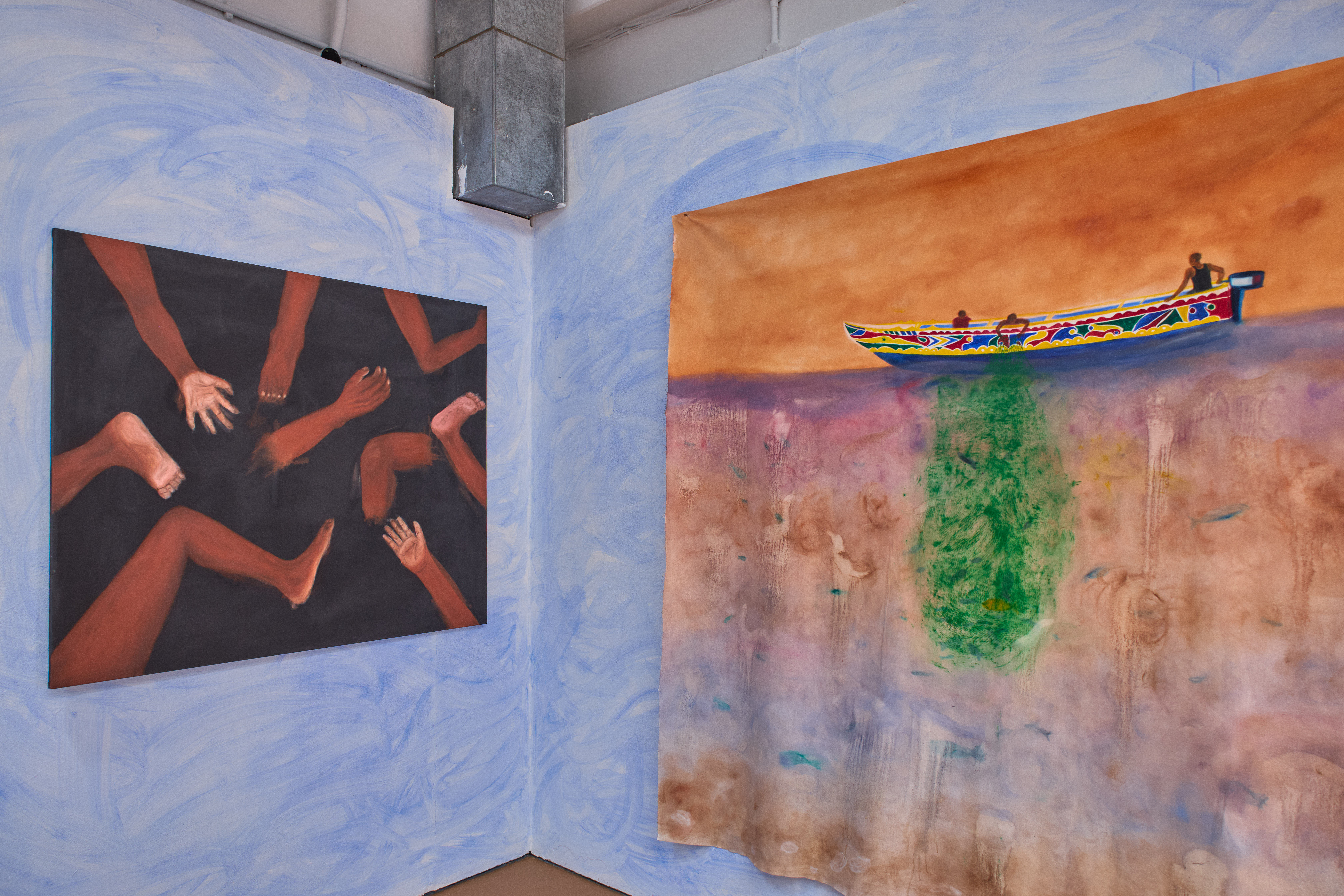 Degree Show installation shots 'Guedj Amoul Banxass (The Sea Has No Branches). Photographer, Cassian Gray