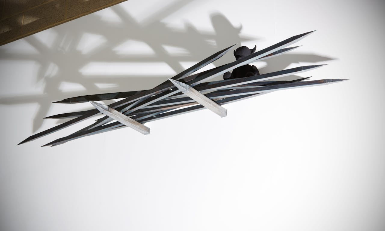 Permindar Kaur (b. 1965) Nest, 2016, Steel and fabric © The Artist Photo - Richard Davies