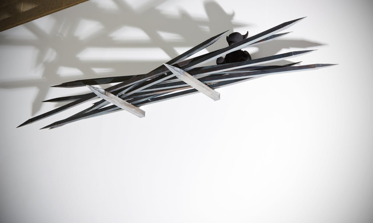 Permindar Kaur (b. 1965) Nest, 2016, Steel and fabric © The Artist Photo - Richard Davies