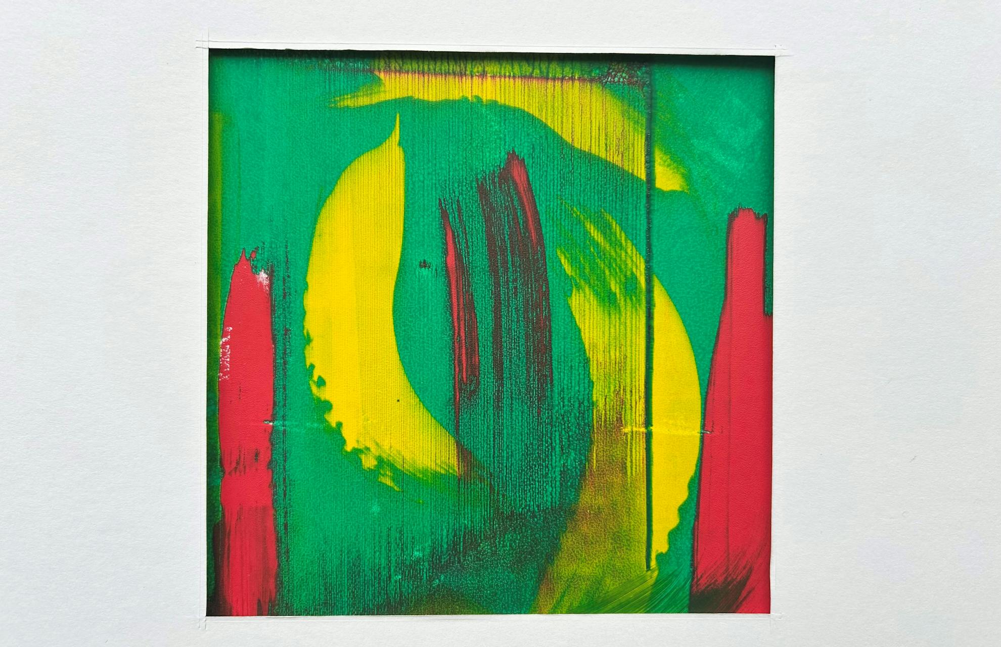 image shows brushmarks in an abstract pattern