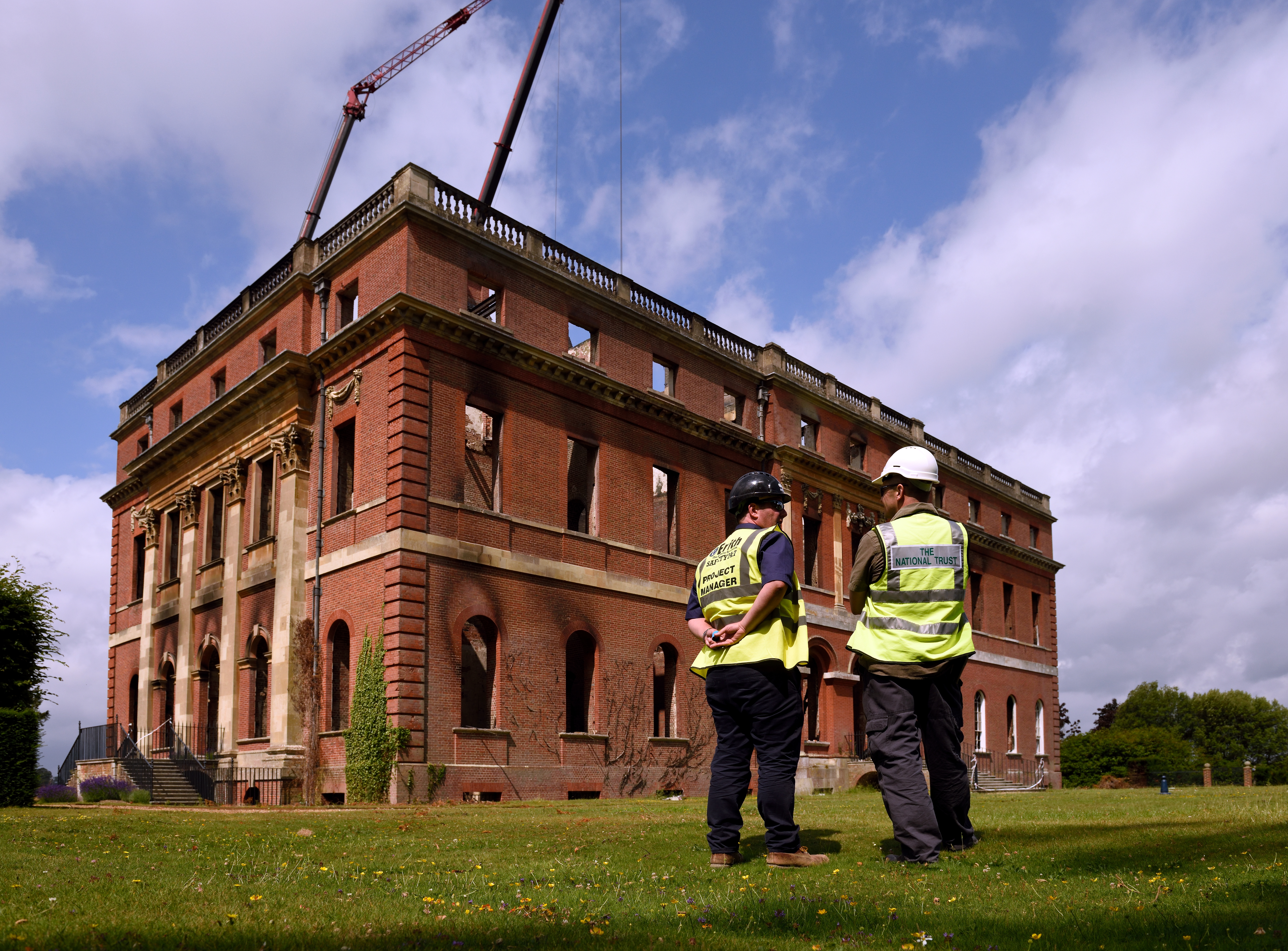 Façade of Clandon House following the fire © National Trust/John Millar
