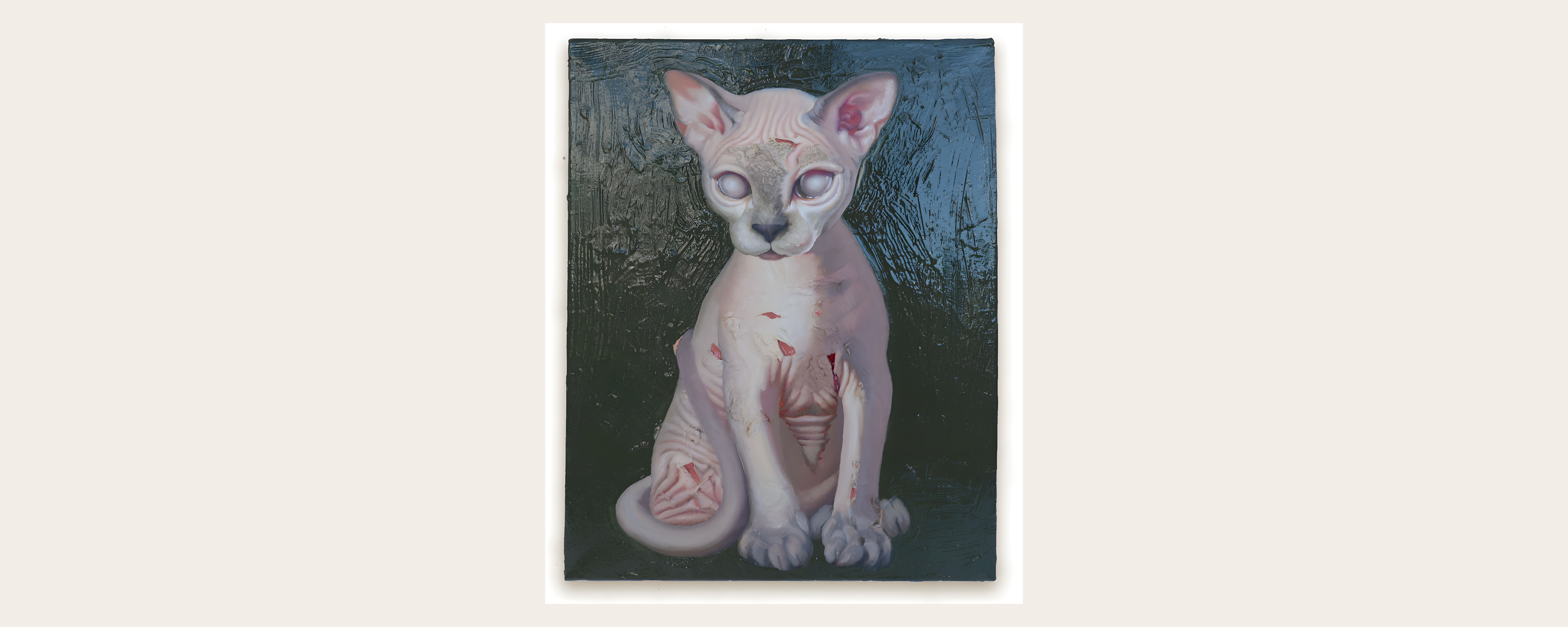 Eva Yates, Old Scratch, 2025, Oil, linseed oil, vegetable oil on canvas, 30x25cm © The Artist, Image courtesy of COLE-LEVI KLIMT