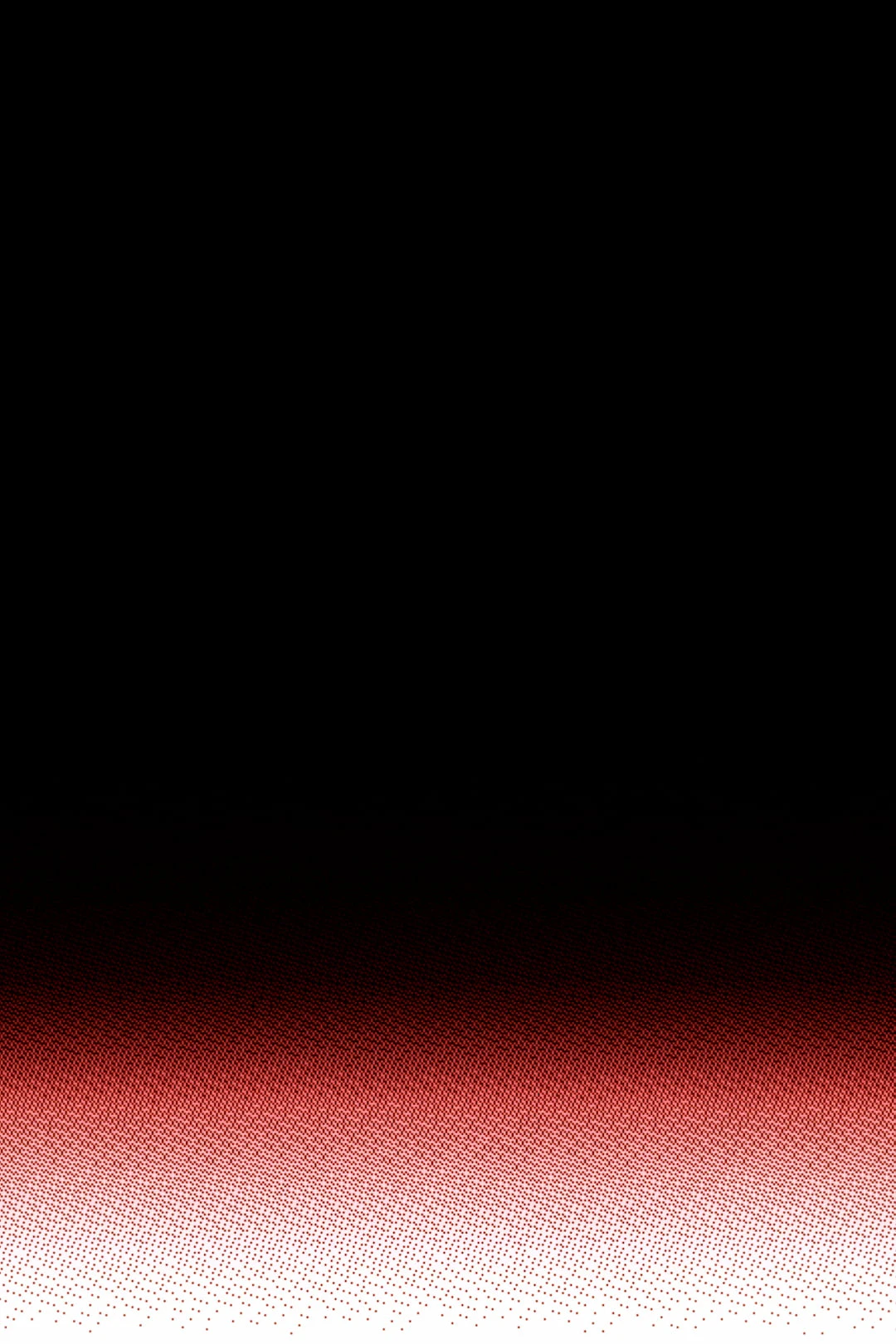 Abstract gradient image fading from black at the top into deep red and then lighter red toward the bottom, overlaid with a dense halftone dot pattern that becomes more visible and spaced out as it descends.