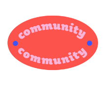 Red oval sticker