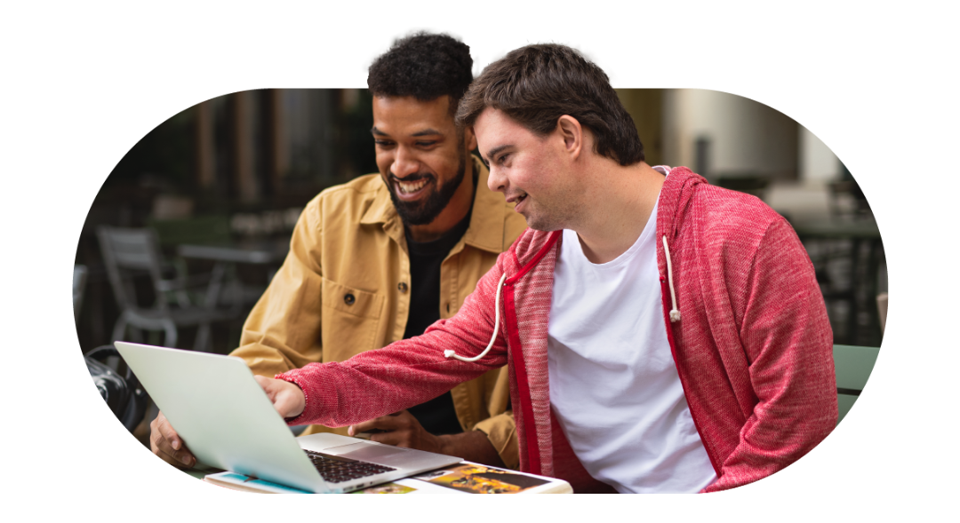 member carer on laptop