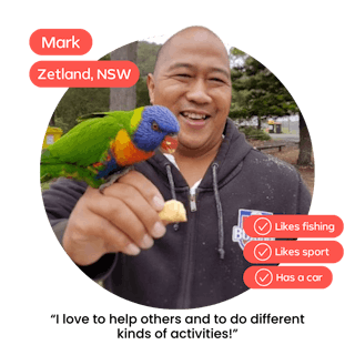 A photo and profile of Mark a Like Family social carer