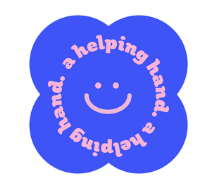 Blue flower sticker
