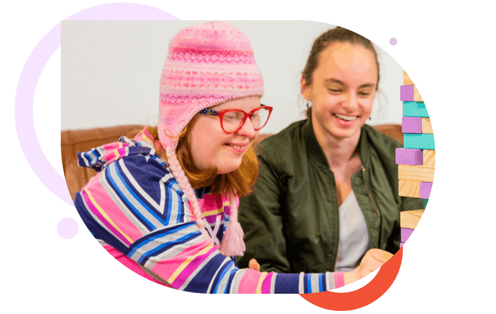 Support worker with member