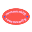 Oval community sticker