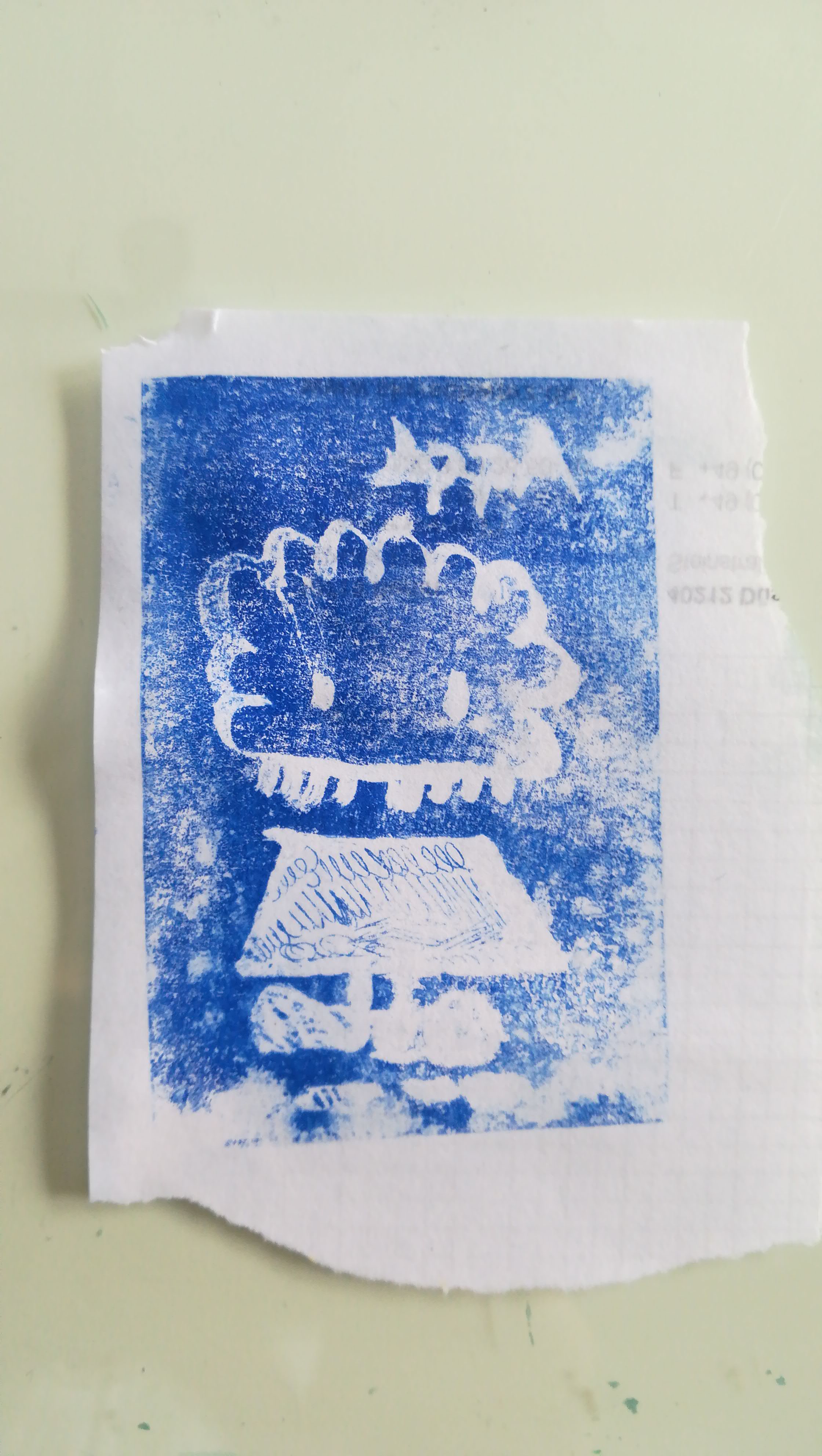 Test eines neuen Druckverfahrens, Lillian Noack