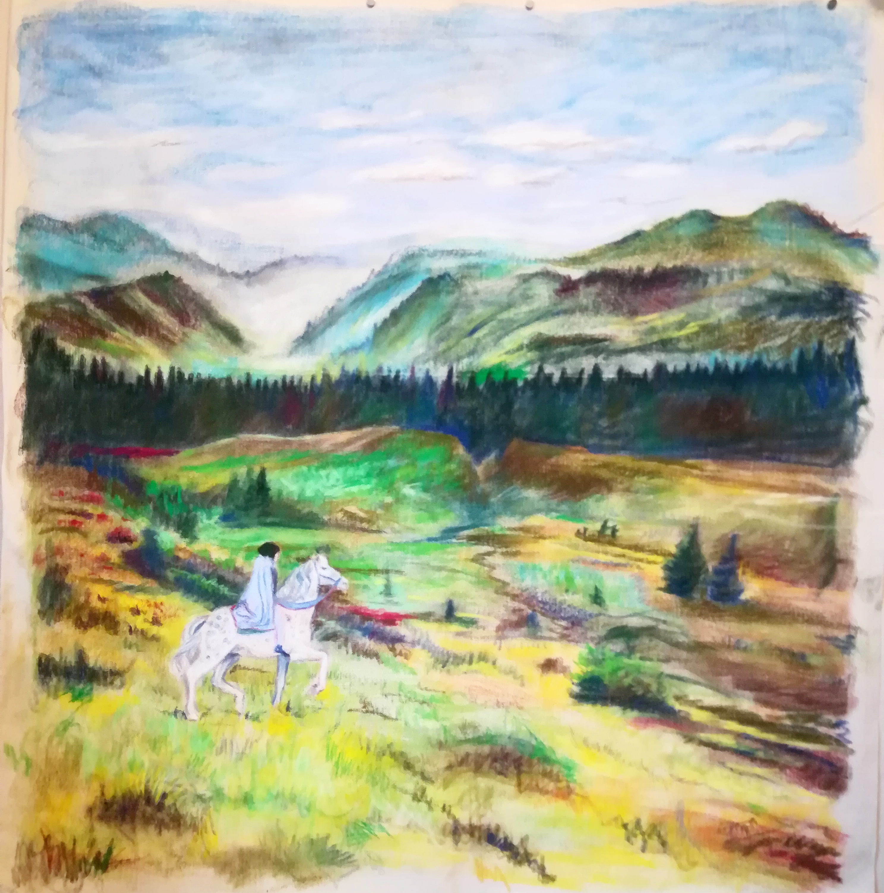 Reiter in der Landschaft, Lillian Noack